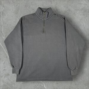 Vintage Lee Heavyweight Green Size XL Long Sleeve Quarter Zip Pullover Sweater